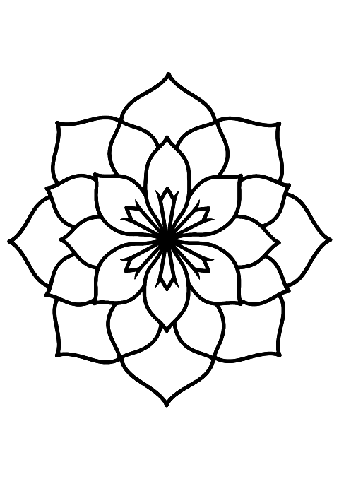 mandala fiore Coloring Page