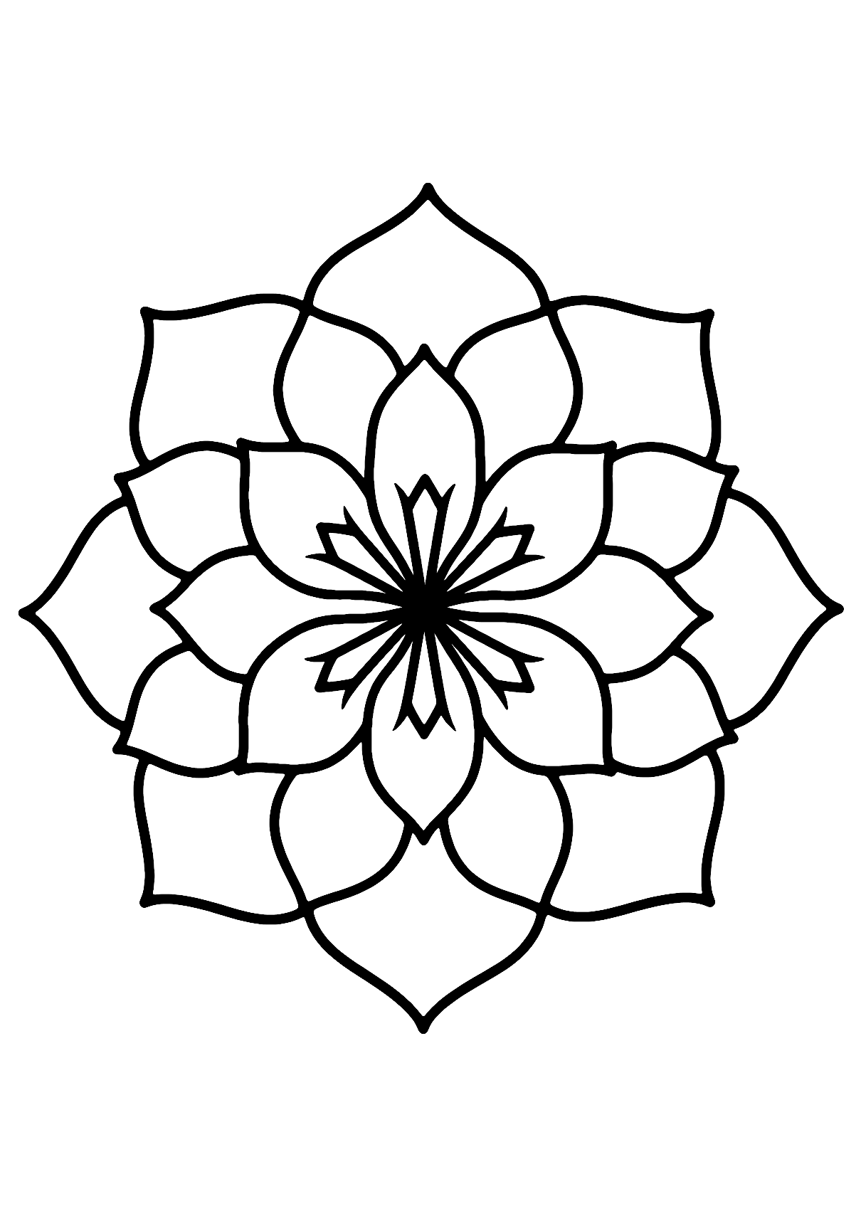 Mandala Flower Coloring Page