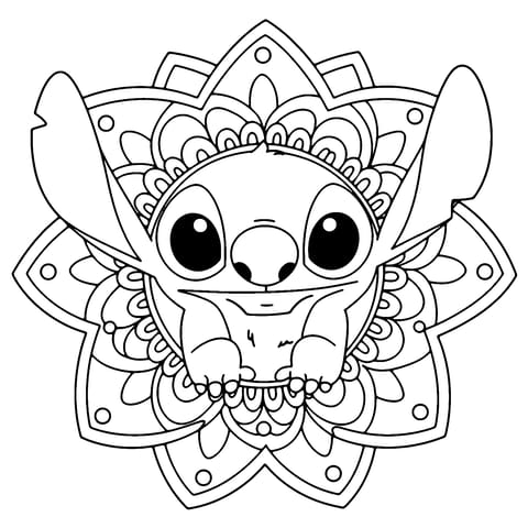 mandala stitch Coloring Page