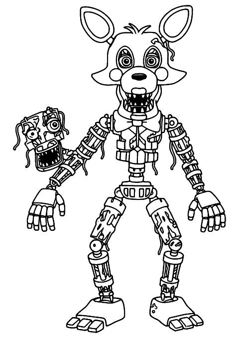 マングル fnaf Coloring Page