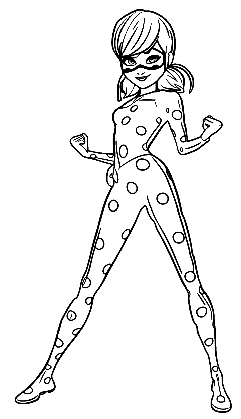 Marinette Ladybug Coloring Page