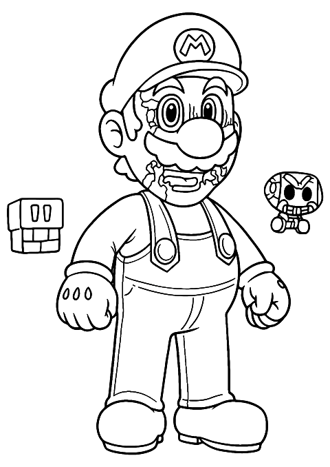 マリオ fnaf Coloring Page