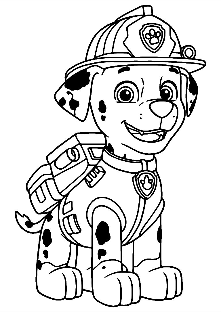 Dibujo De Marshall Patrulla Canina Para Colorear