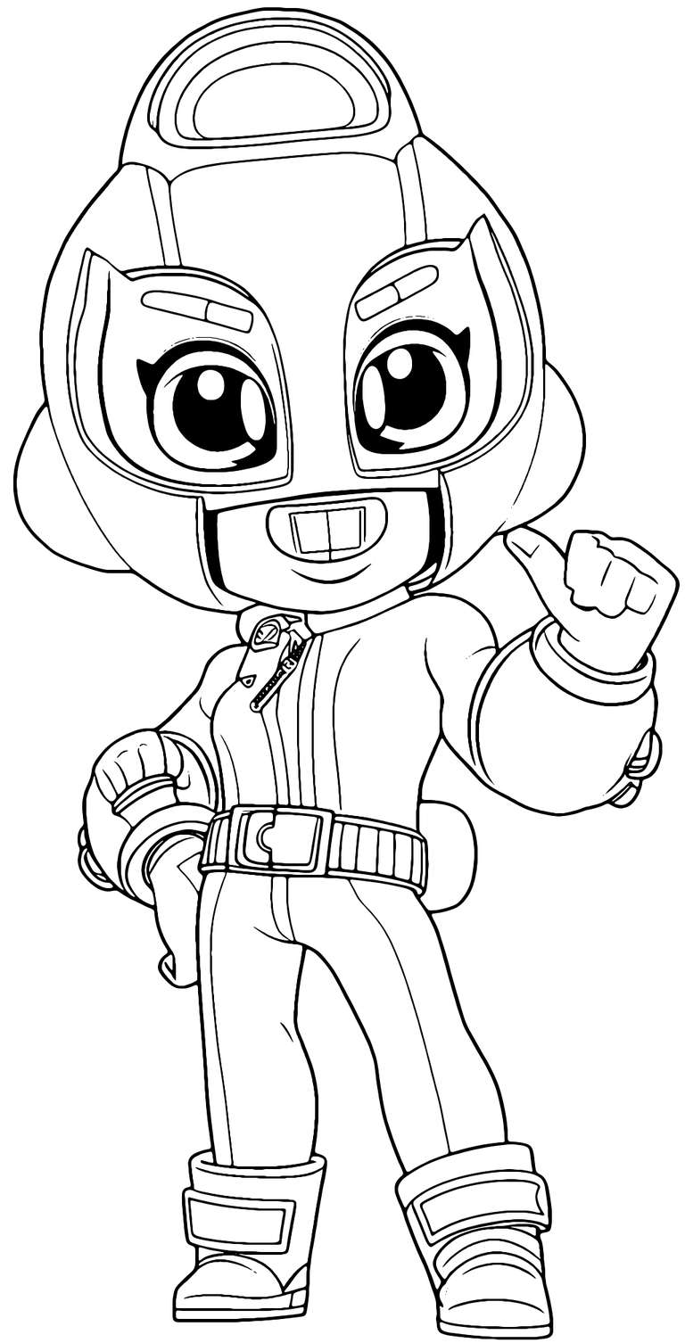 Dibujo De Max Brawl Stars Para Colorear