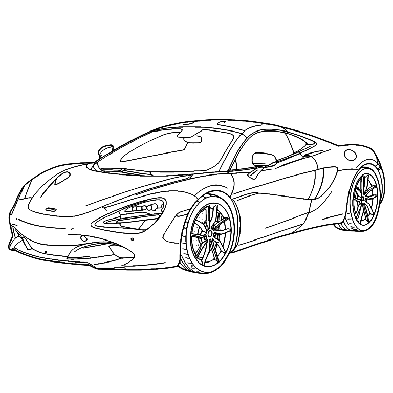 Desenho De Carro Mclaren Para Colorir