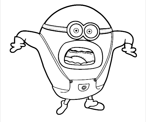 mega minon dave Coloring Page