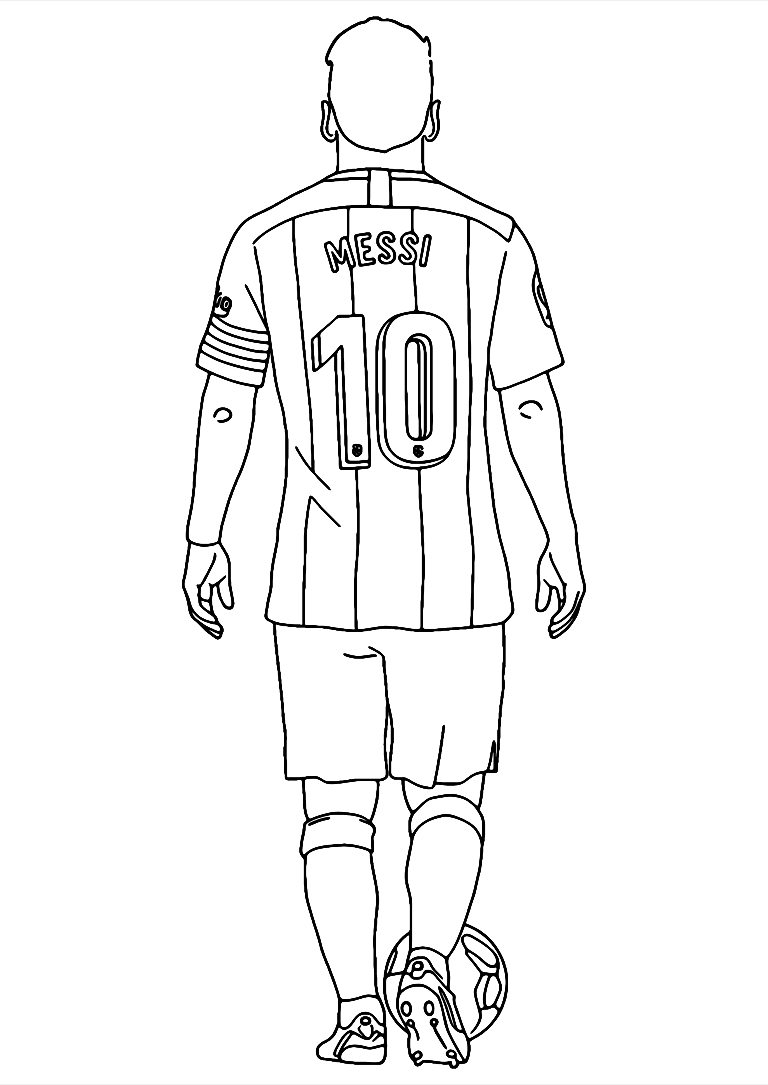 Messi Barcelona Trikot Ausmalbild