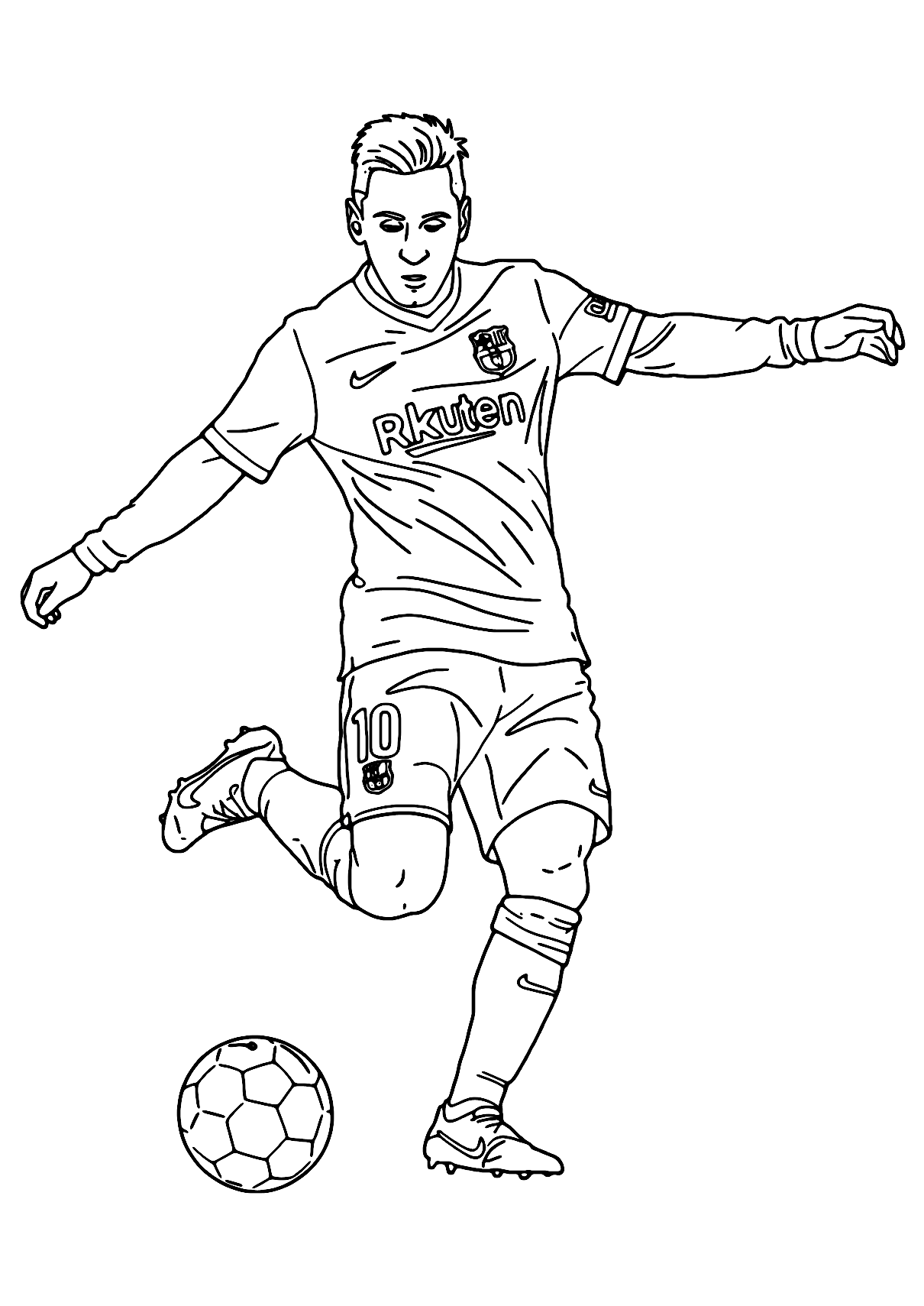 Coloriage Messi Football