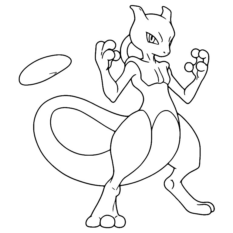 Mewtwo Pokemon Målarbilder