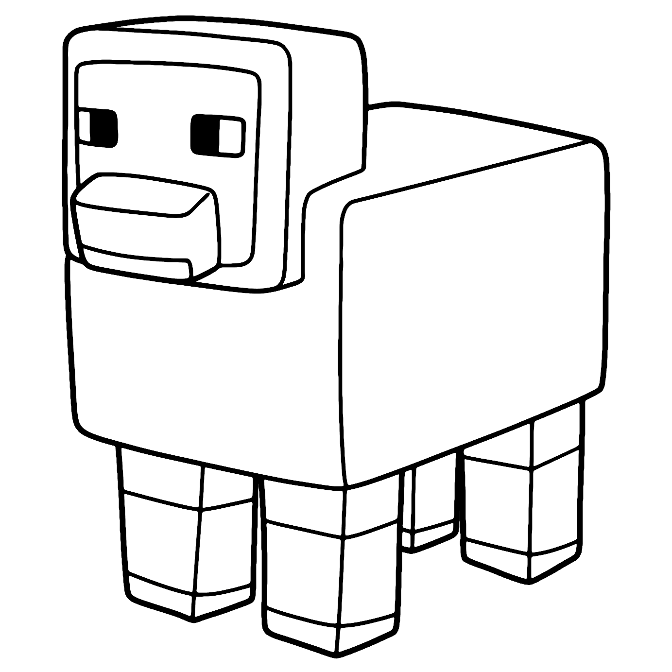 Ovelha Minecraft Para Colorir