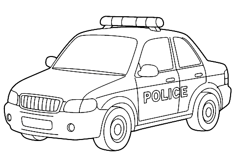 mini polis arabası Coloring Page