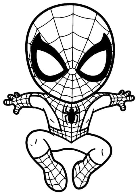 ミニスパイダーマン Coloring Page