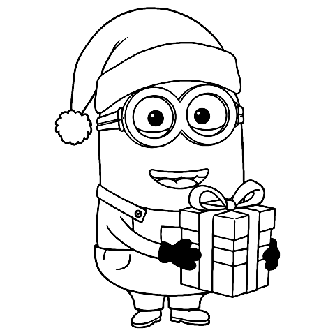 ミニオン クリスマス Coloring Page