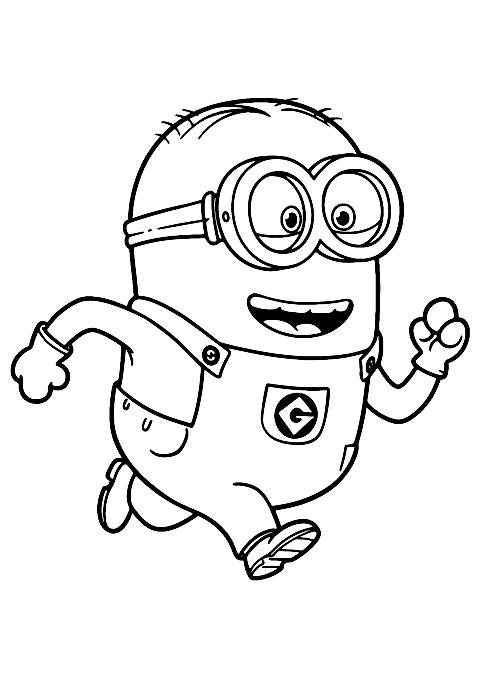 minion alergând Coloring Page