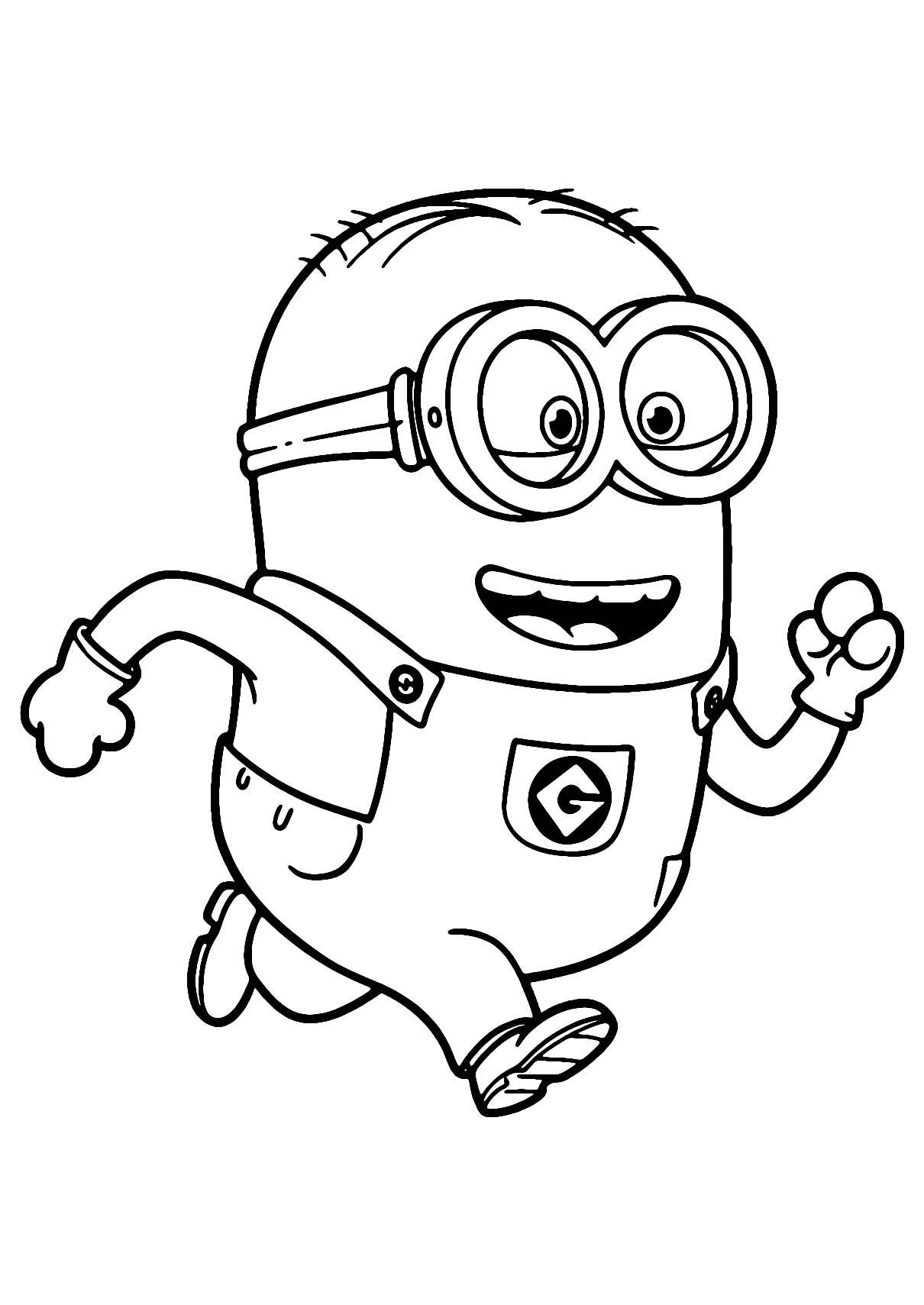 Minion Running Coloring Page