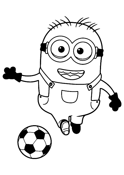 minion fotboll Coloring Page