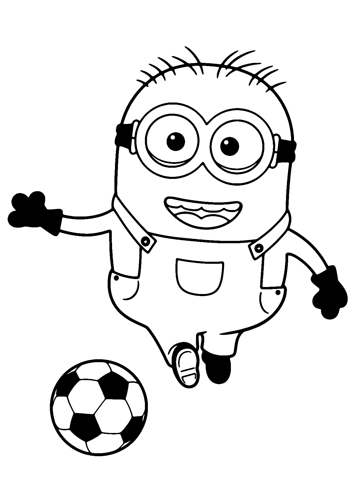 Minion Soccer Coloring Page