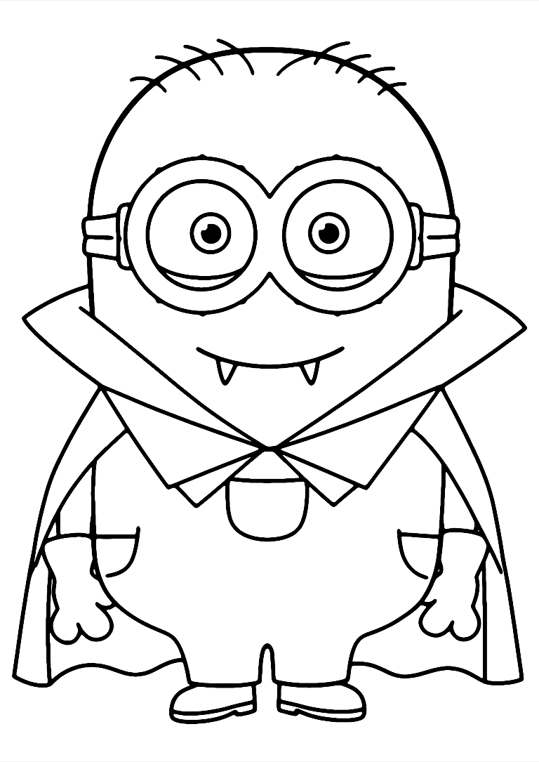 Minion Vampire Coloring Page