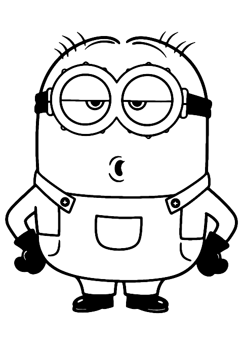 Fluitende Minion Coloring Page