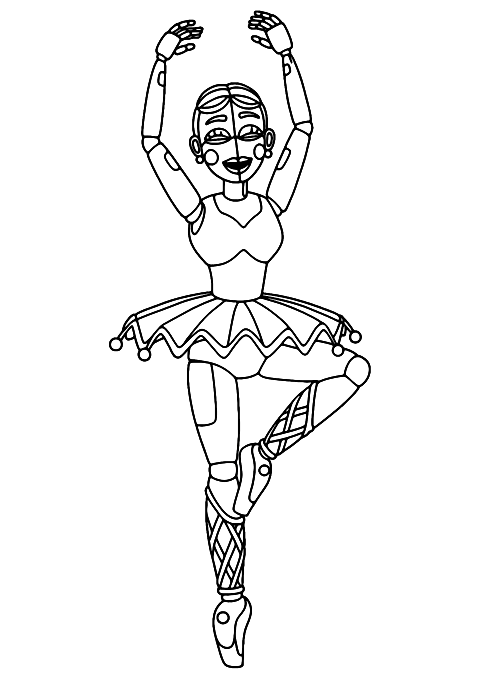 미니리나 FNAF Coloring Page