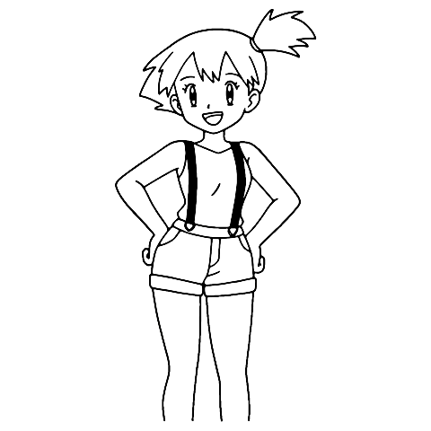 misty pokemon Coloring Page