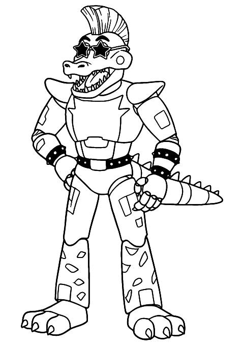 monty fnaf Coloring Page