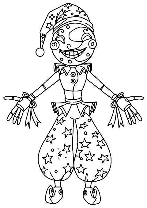 ムーンドロップ fnaf Coloring Page