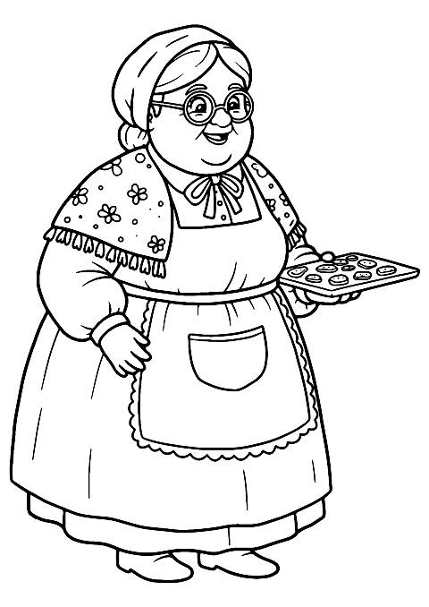 señora claus Coloring Page