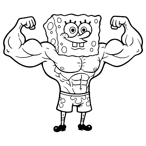 muscular SpongeBob