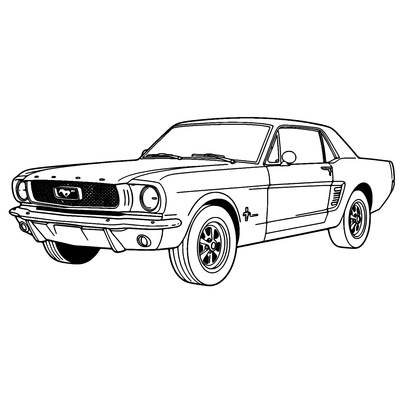 Mustang Car Coloring Page