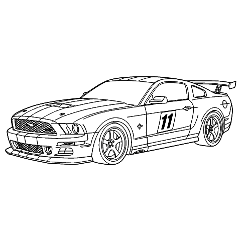 voiture de course mustang