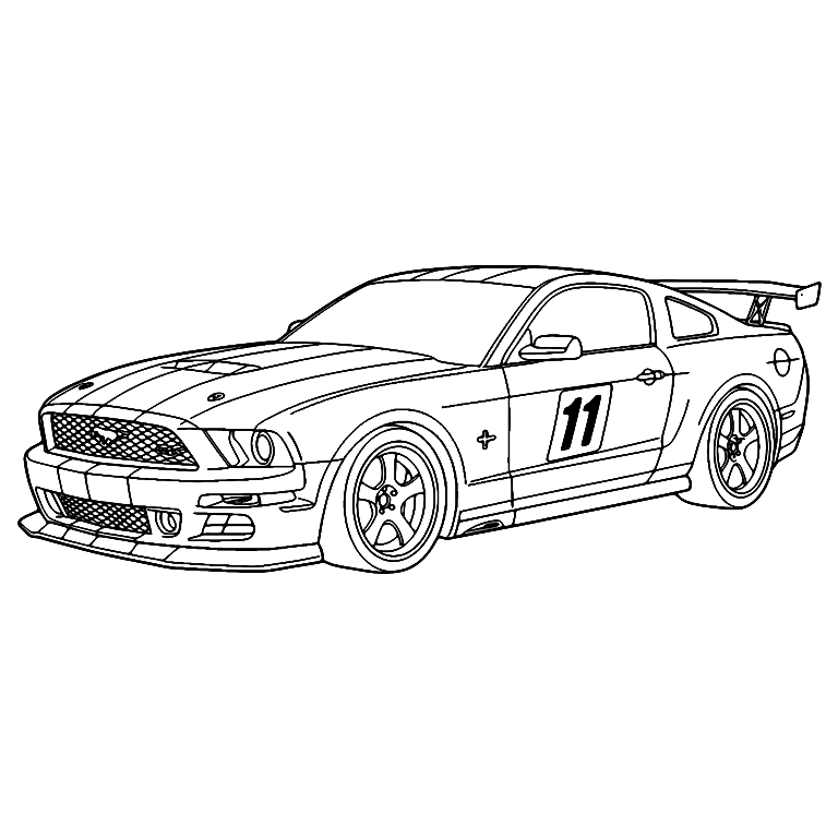 Mustang Racerbil Målarbilder