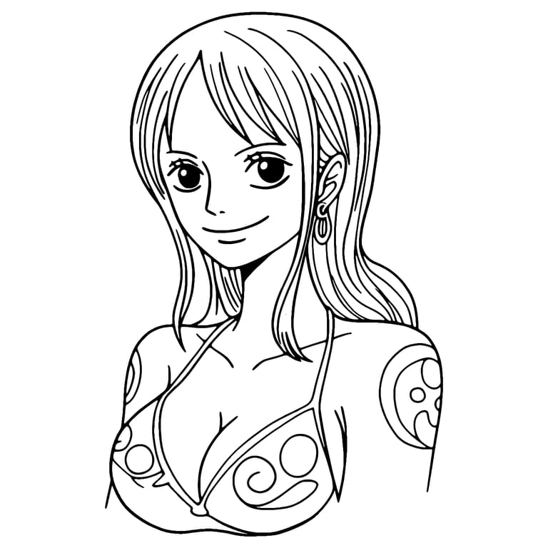 Nami One Piece Coloring Page