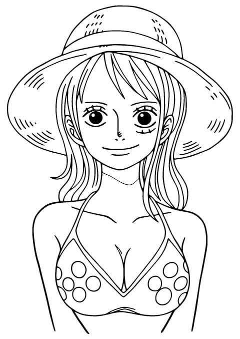 원피스 나미 Coloring Page