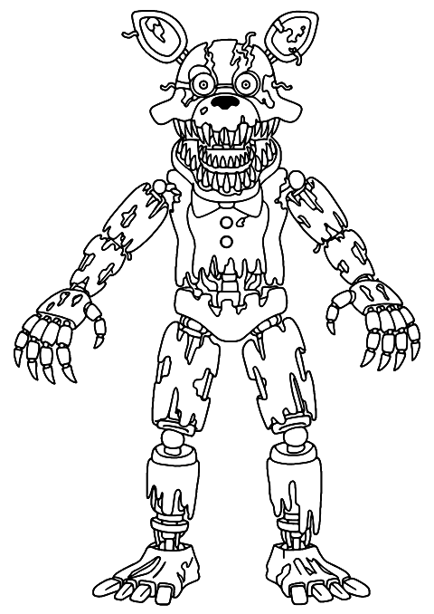 nightmare fnaf Coloring Page