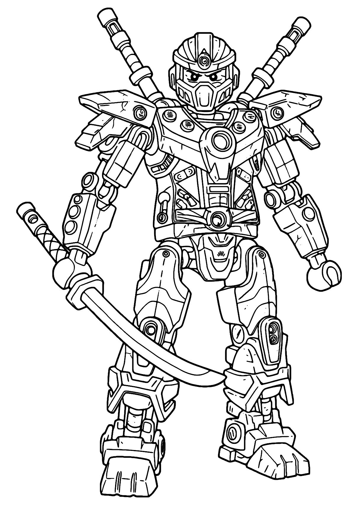 Ninjago Robot Coloring Page