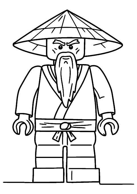 ninjago sensei wu Coloring Page