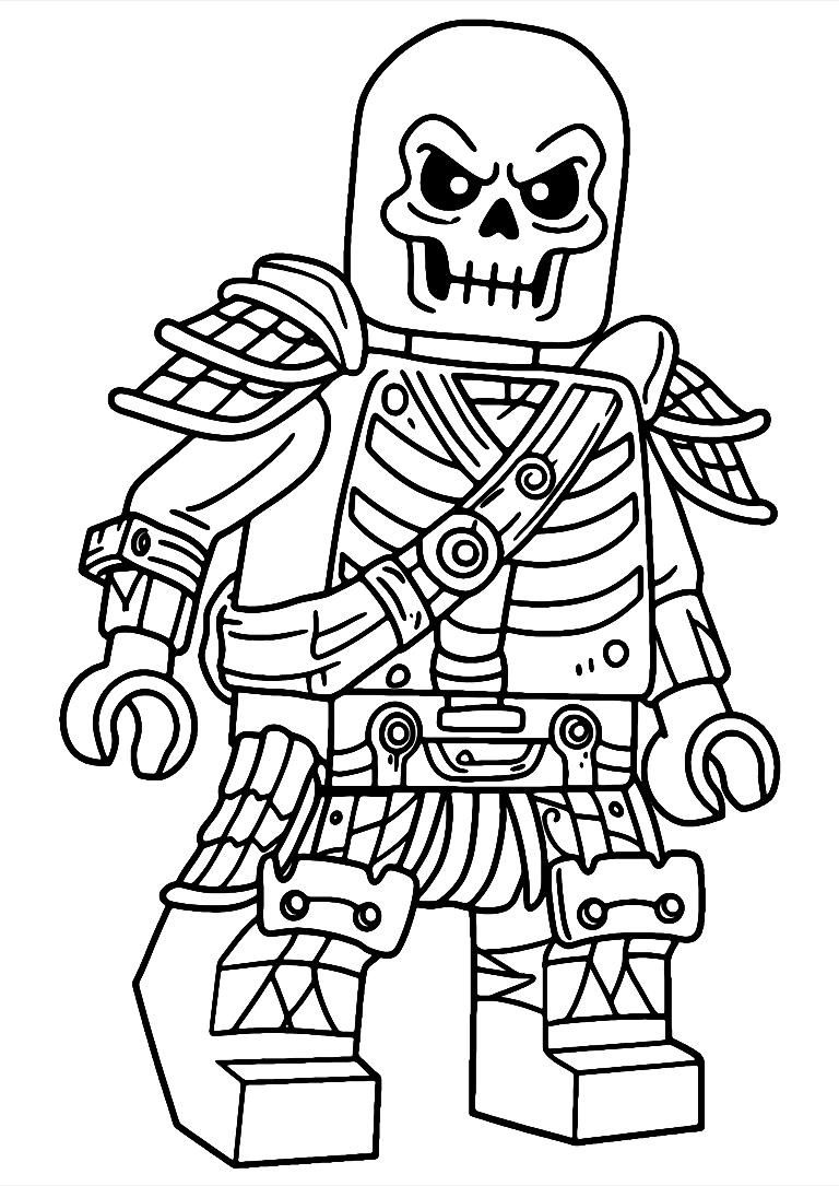 Coloriage Squelette Ninjago