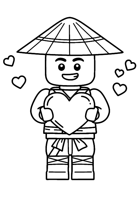 ninjago sevgililer günü Coloring Page