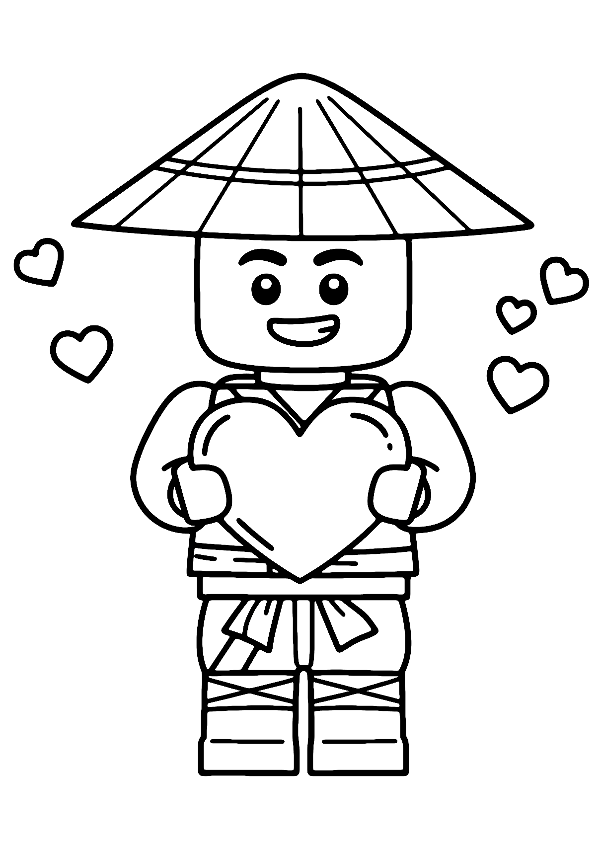 Gambar Mewarnai Ninjago Valentine