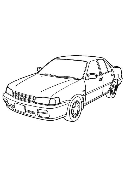 nissan auto Coloring Page