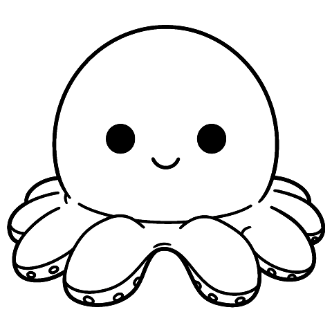 octopus Squishmallow Coloring Page