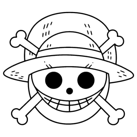 Logo One Piece Coloring Page