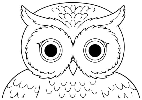 ugglas ansikte Coloring Page