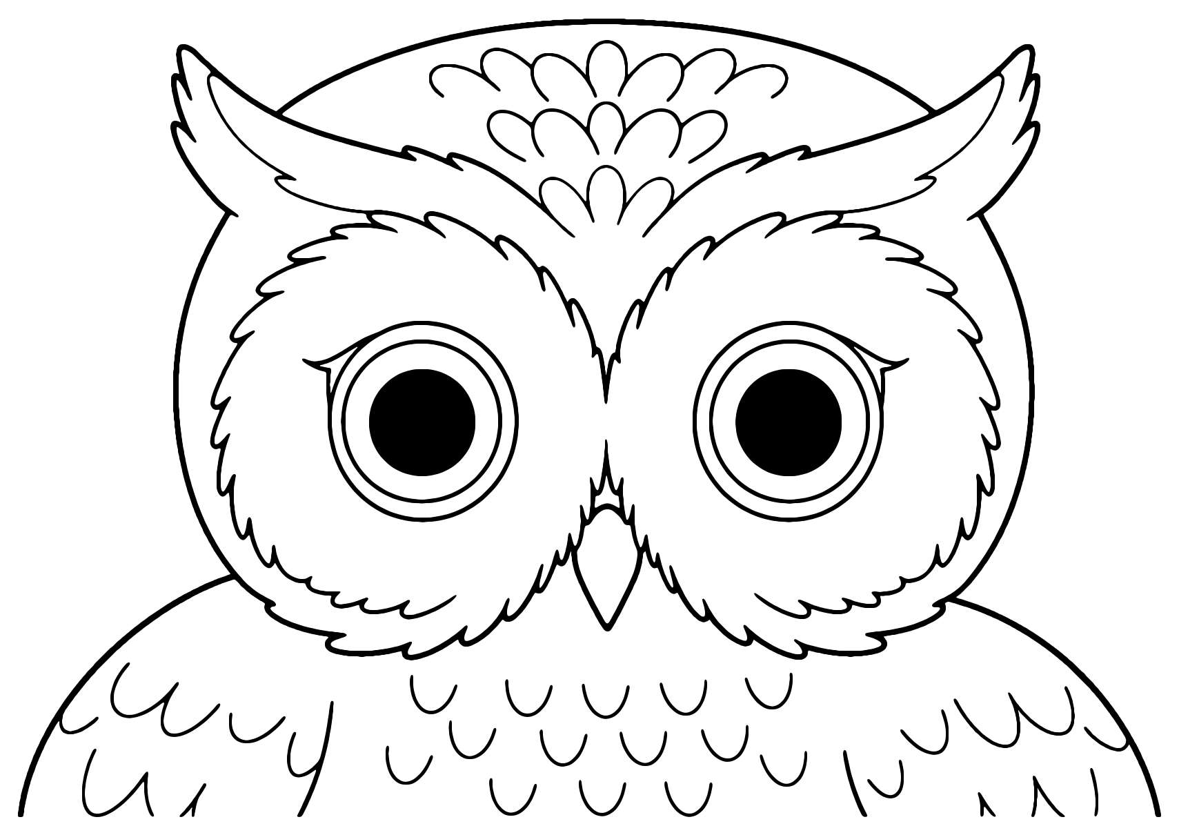 Coloriage Visage De Hibou