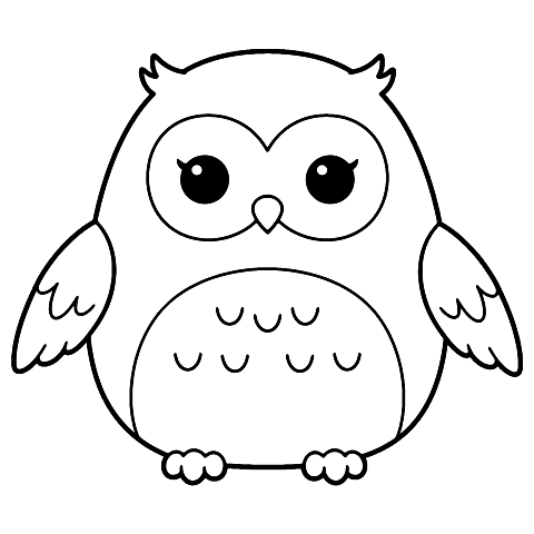 hibou Squishmallow Coloring Page