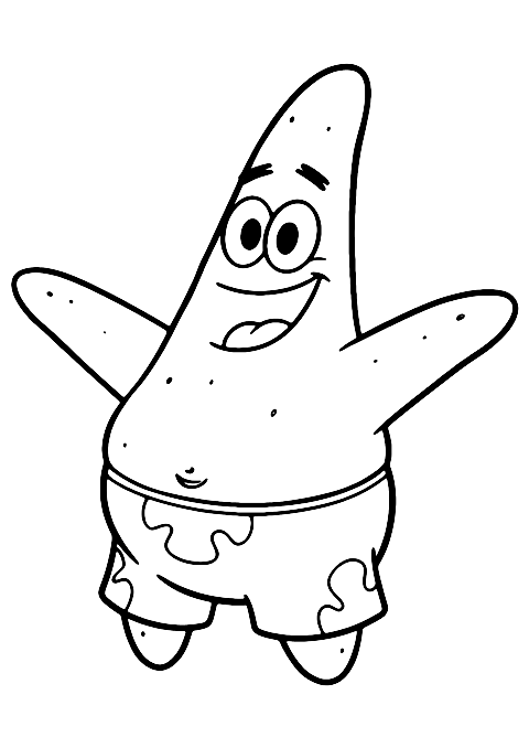 Patrick in Spongebob Coloring Page