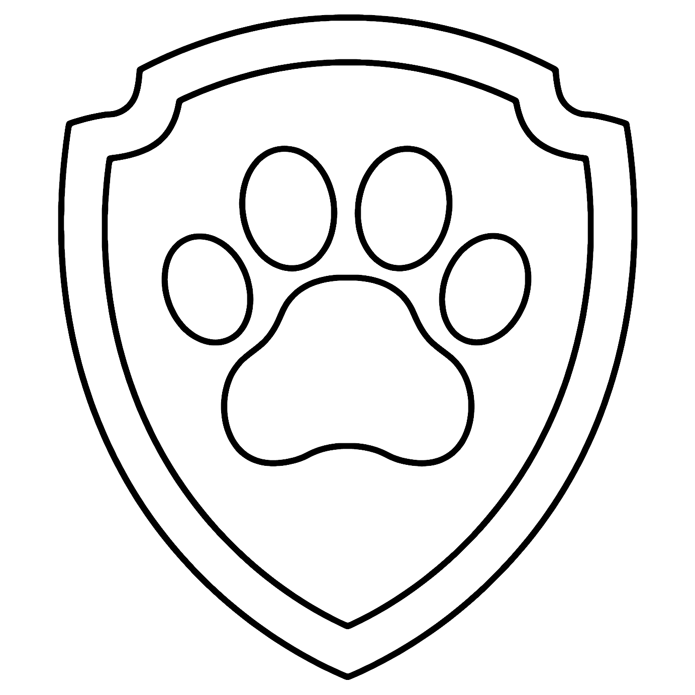 Paw Patrol Badge Coloring Page