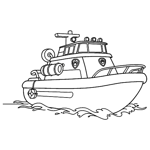 kapal paw patrol Coloring Page