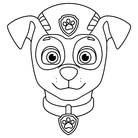 cara de paw patrol Coloring Page